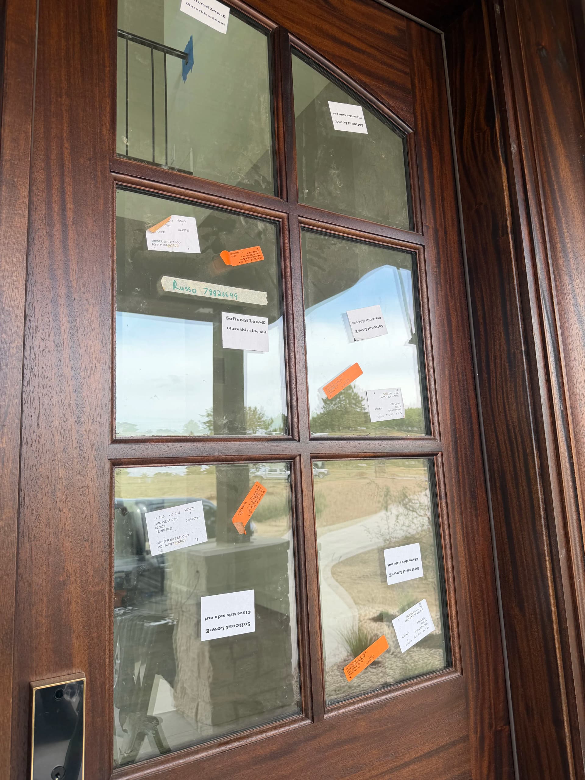 Post-Construction Window Cleaning on a New Build Entry Door image