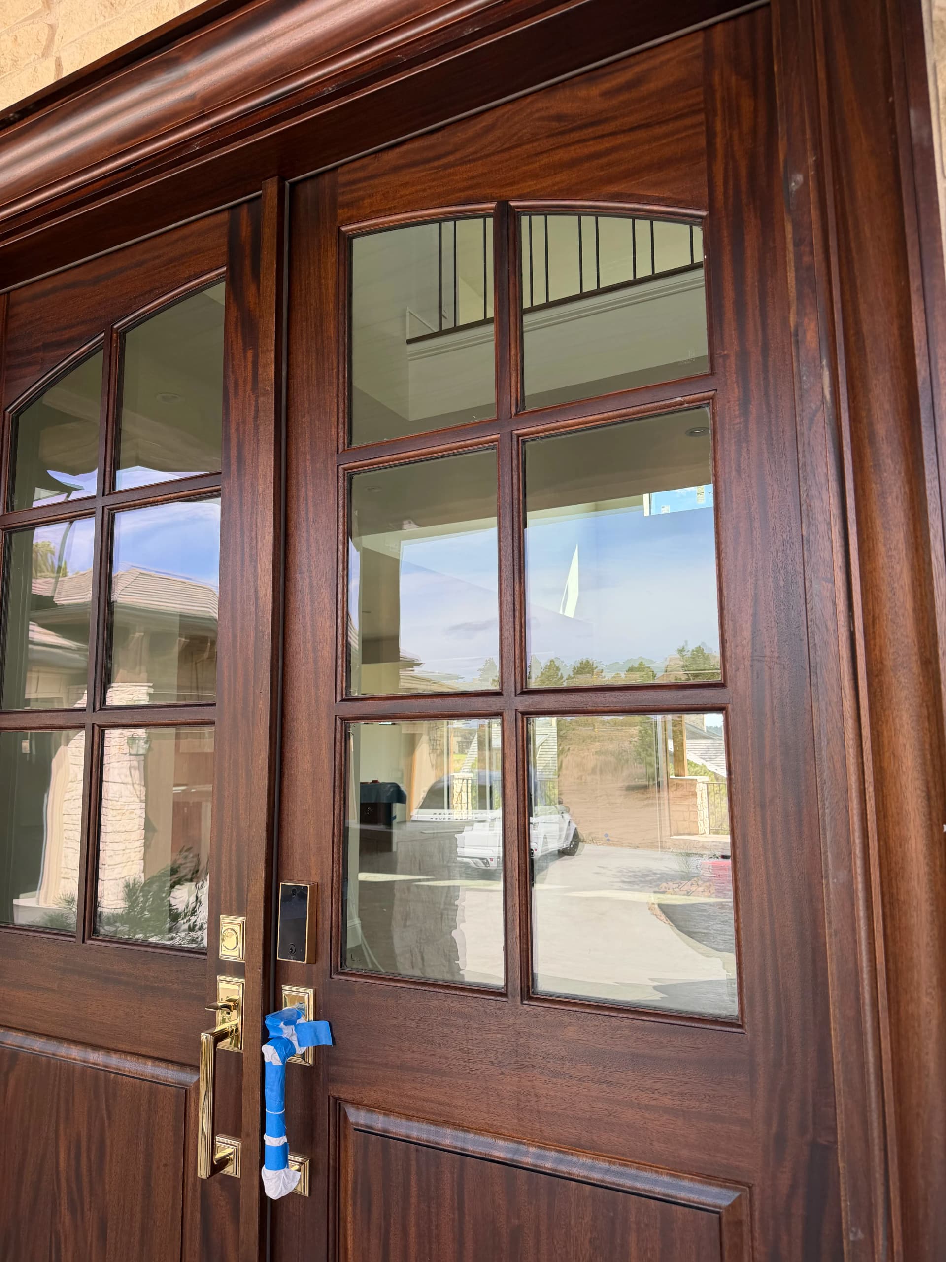 Gallery photos for Post-Construction Window Cleaning on a New Build Entry Door: Image #1